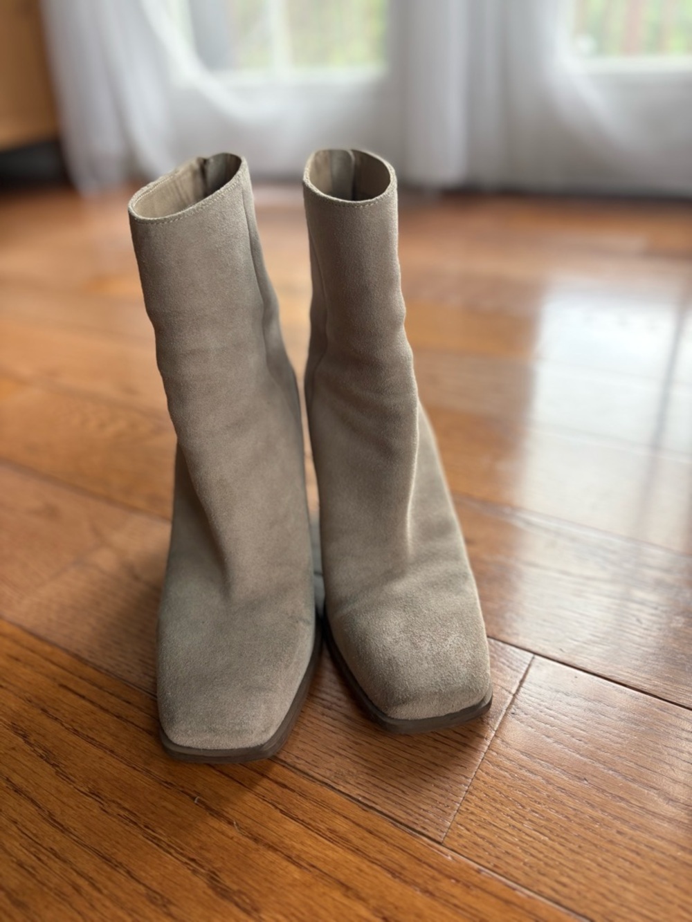 Seychelles Taupe Suede Ankle Boots, 9 1/2